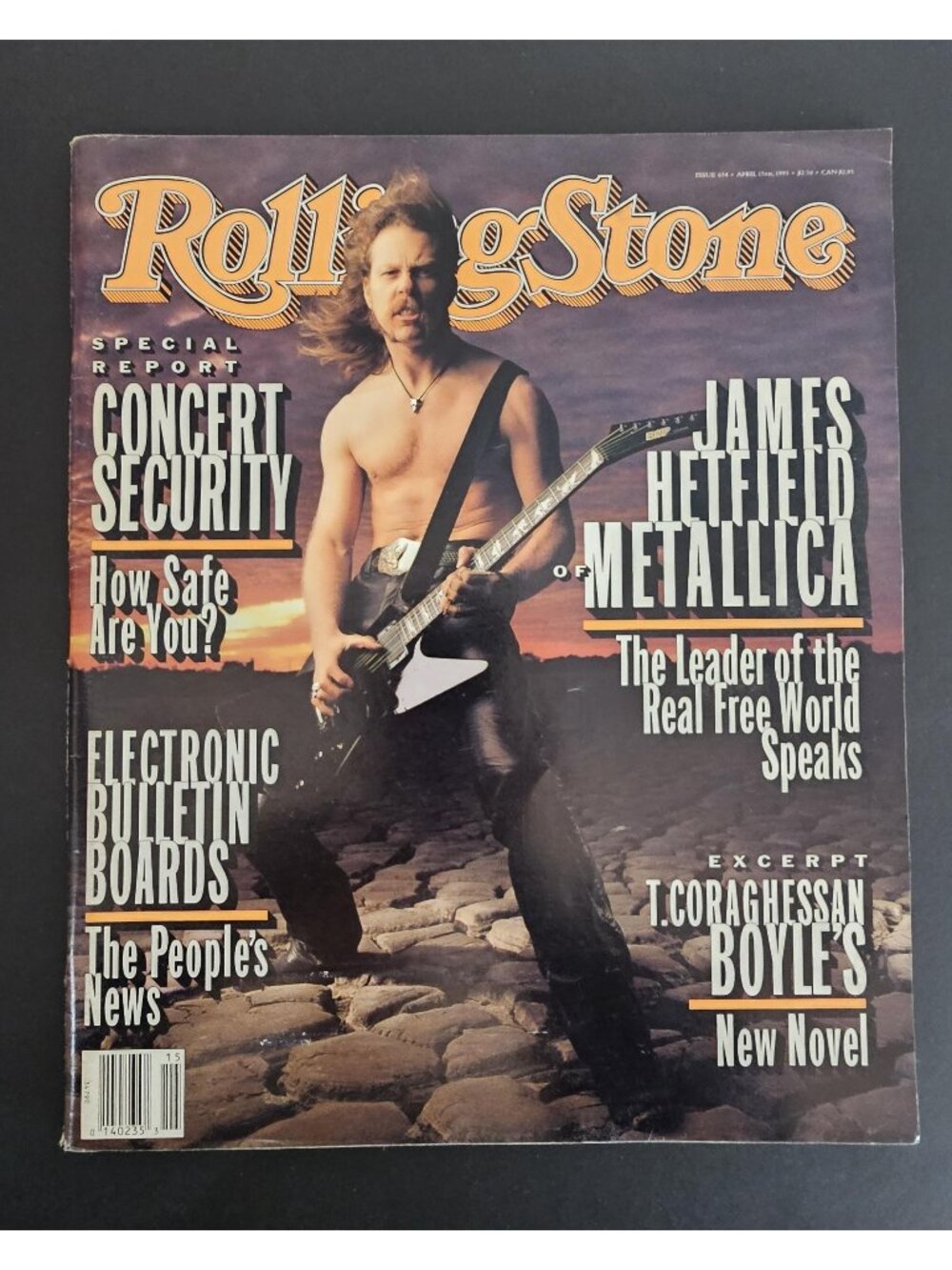 Rolling Stone Magazine James Hetfield Cover Issue 654 April 15 1993